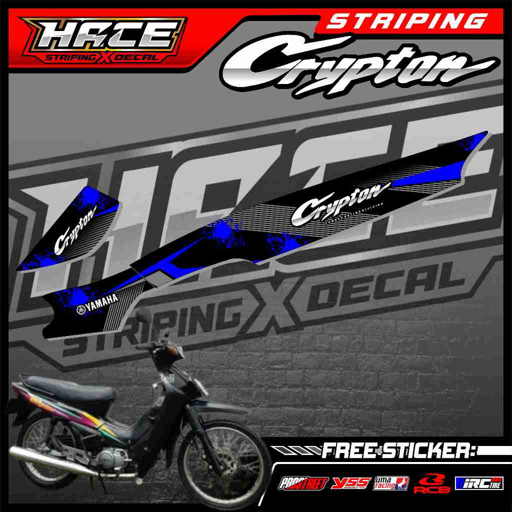 554 STRIPING STICKER YAMAHA CRYPTON - STRIPING STICKER YAMAHA CRYPTON SIMPLE GRAFIK
