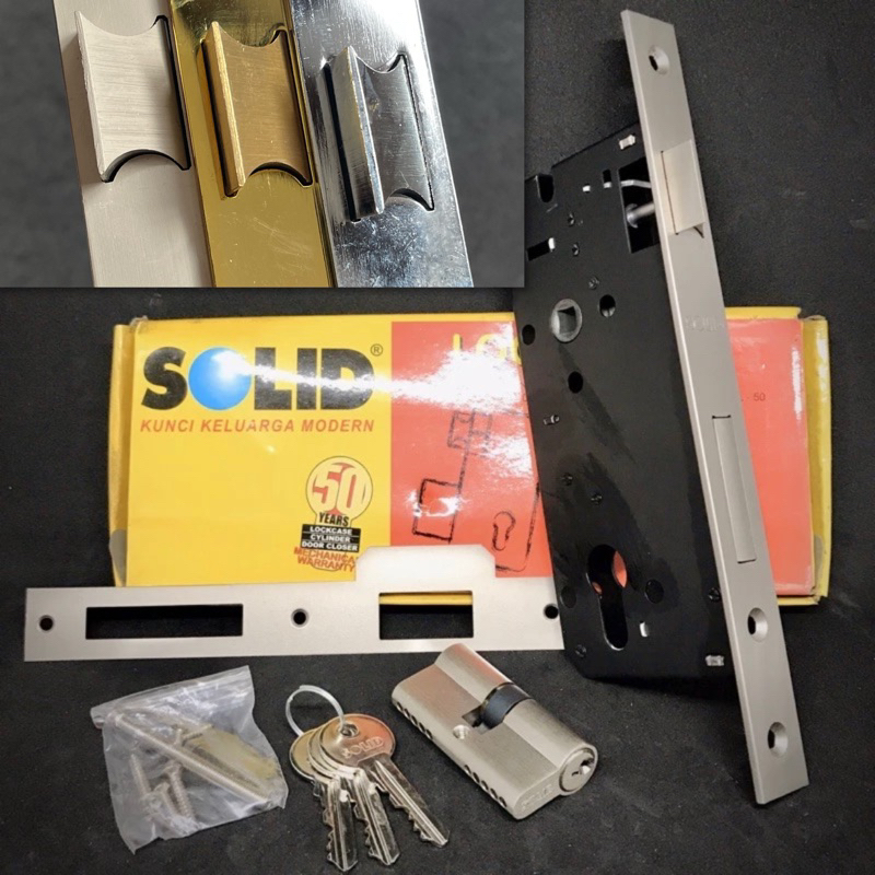 body kunci solid / body lidah solid / body lidah / daleman kunci / lockcase / body lock / mortise do