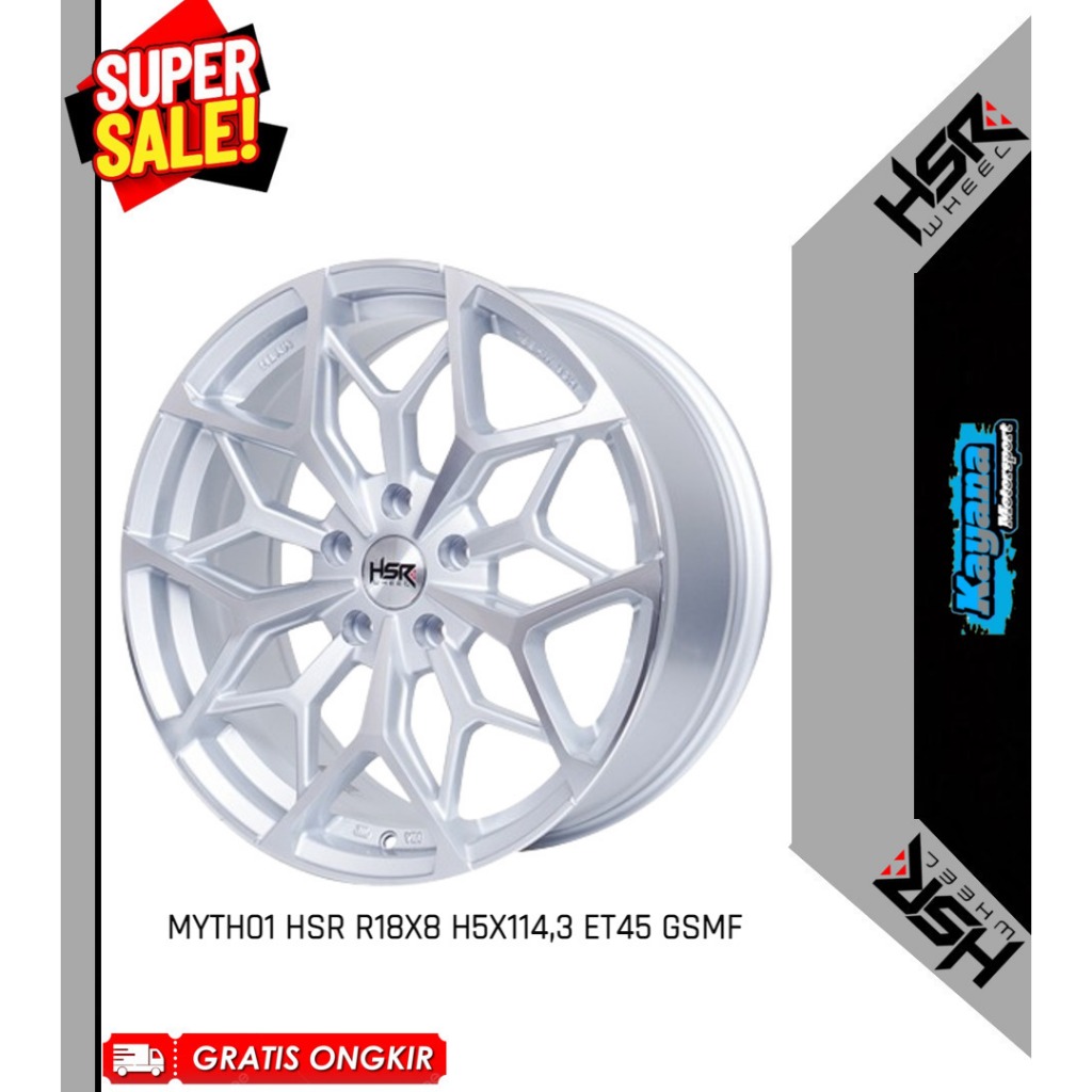 Pelek Racing Terlaris Untuk Xpander Innova Hrv Civic Xtrail Ring 18 Hsr Wheel MYTH01