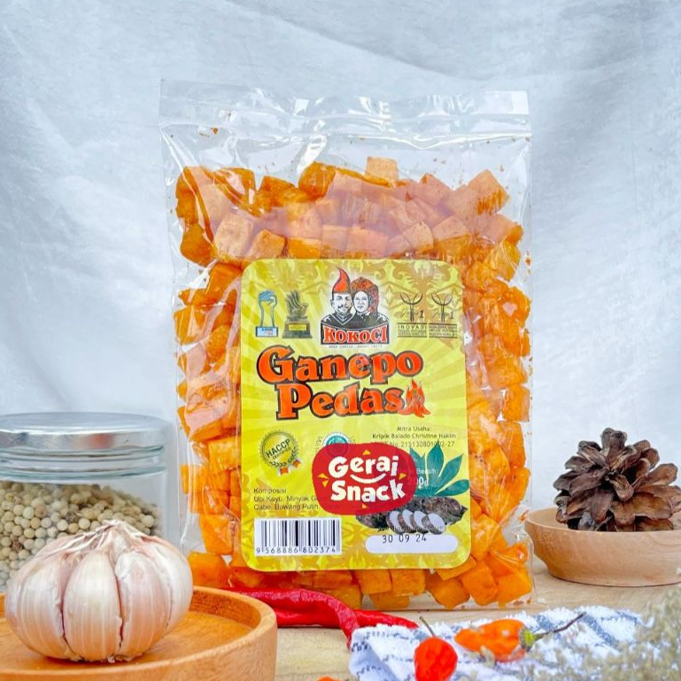 

Ganepo Pedas Kokoci Cemilan Ubi Kayu Oleh2 Khas Padang 200g