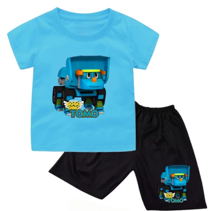 setelan baju anak laki-laki dan prempuan Gogodino Tomo
