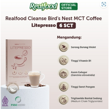 

Realfood Cleanse Litepresso MCT Coffee Sarang Burung Walet
