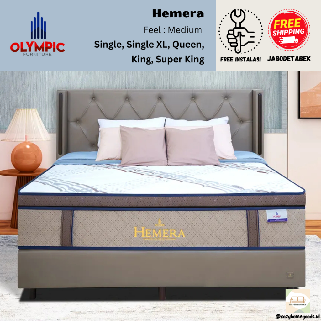 Kasur Springbed Matrass - Olympic HEMERA - Gold Series - Alas Tidur - SIngle, Queen, King Size