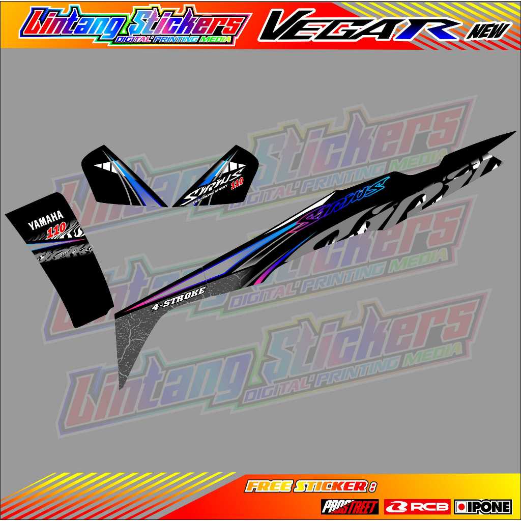 STRIPING VARIASI YAMAHA VEGA R NEW SIRIUS / STICKER LIST VARIASI MOTOR VEGA R NEW SIRIUS