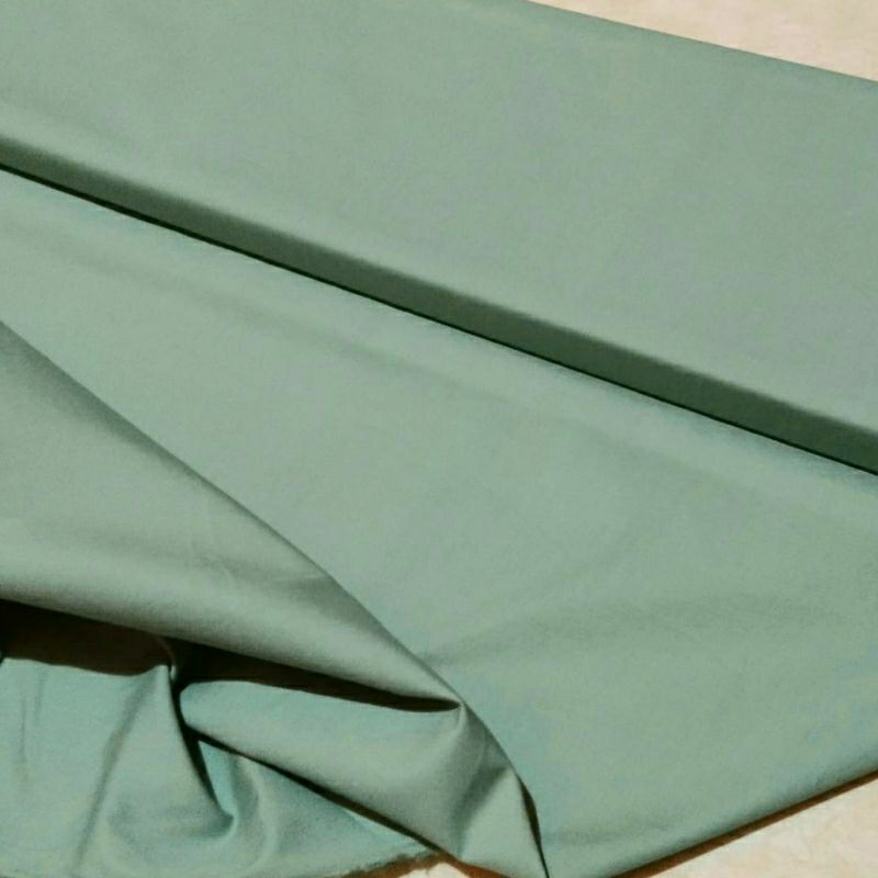 bahan kain katun jepang poplin premium ex garment branded grade a warna hijau mint