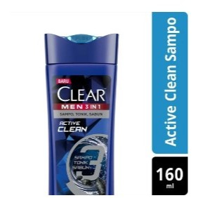 Clear Men 3-In-1 Shampo Active Clean 160 ML