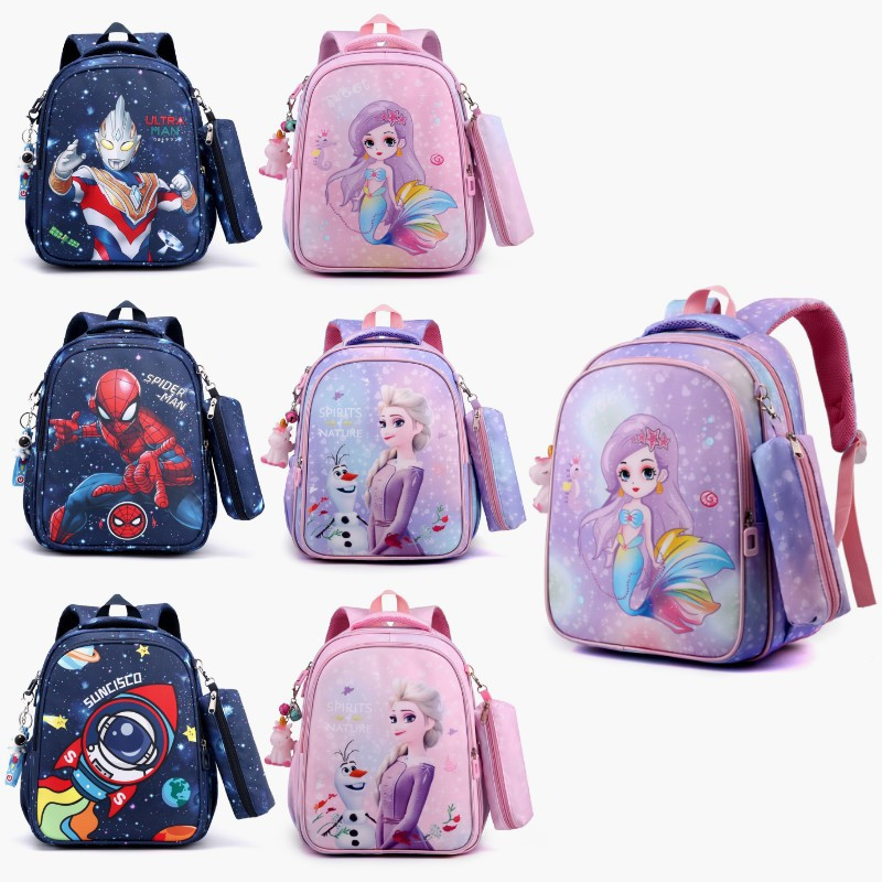 RANSEL ANAK SD KARTUN KARAKTER IMPORT/RANSEL IMPORT KARAKTER MERMAID FROZEN/RANSEL SEKOLAH CEWEK COW
