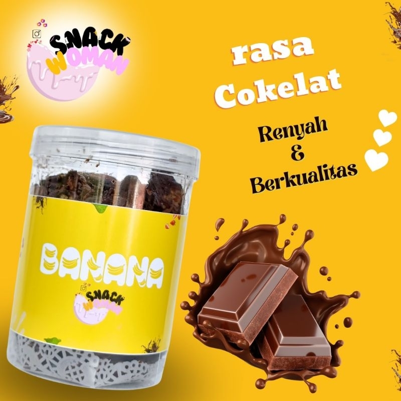 

KERIPIK PISANG LUMER /BANANA LUMER RASA COKELAT UKURAN 800 GR BERAT 250GR