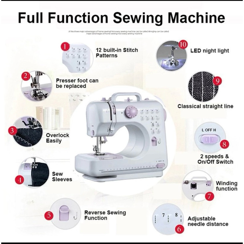 Mesin jahit portable 505A ( Second 1x pake )