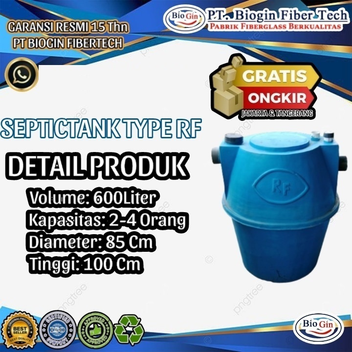 SEPTIC TANK RF BIOGIN 600 LITER