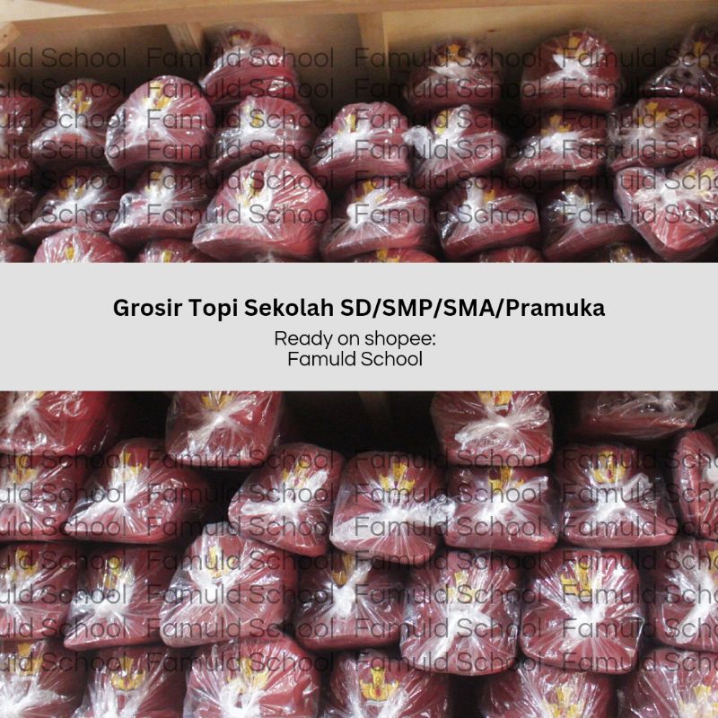 (Grosir/Kodian) Topi Sekolah SD/SMP/SMA/Pramuka, Topi Sekolah SD, Topi Sekolah SMP, Topi Sekolah SMA
