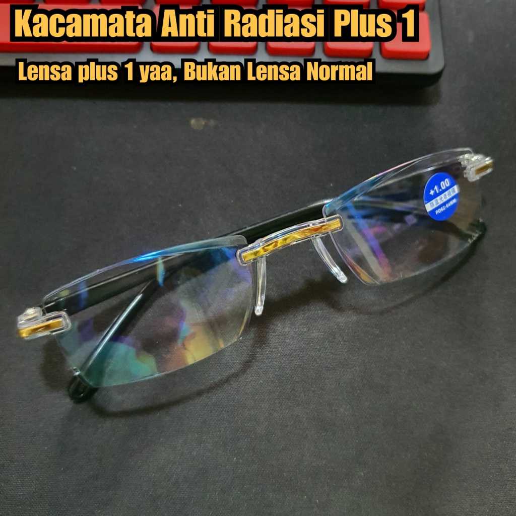 Kacamata anti bluescreen kacamata plus 1 radiasi Kacamata antiradiasi Plus 1 model tanpa frame