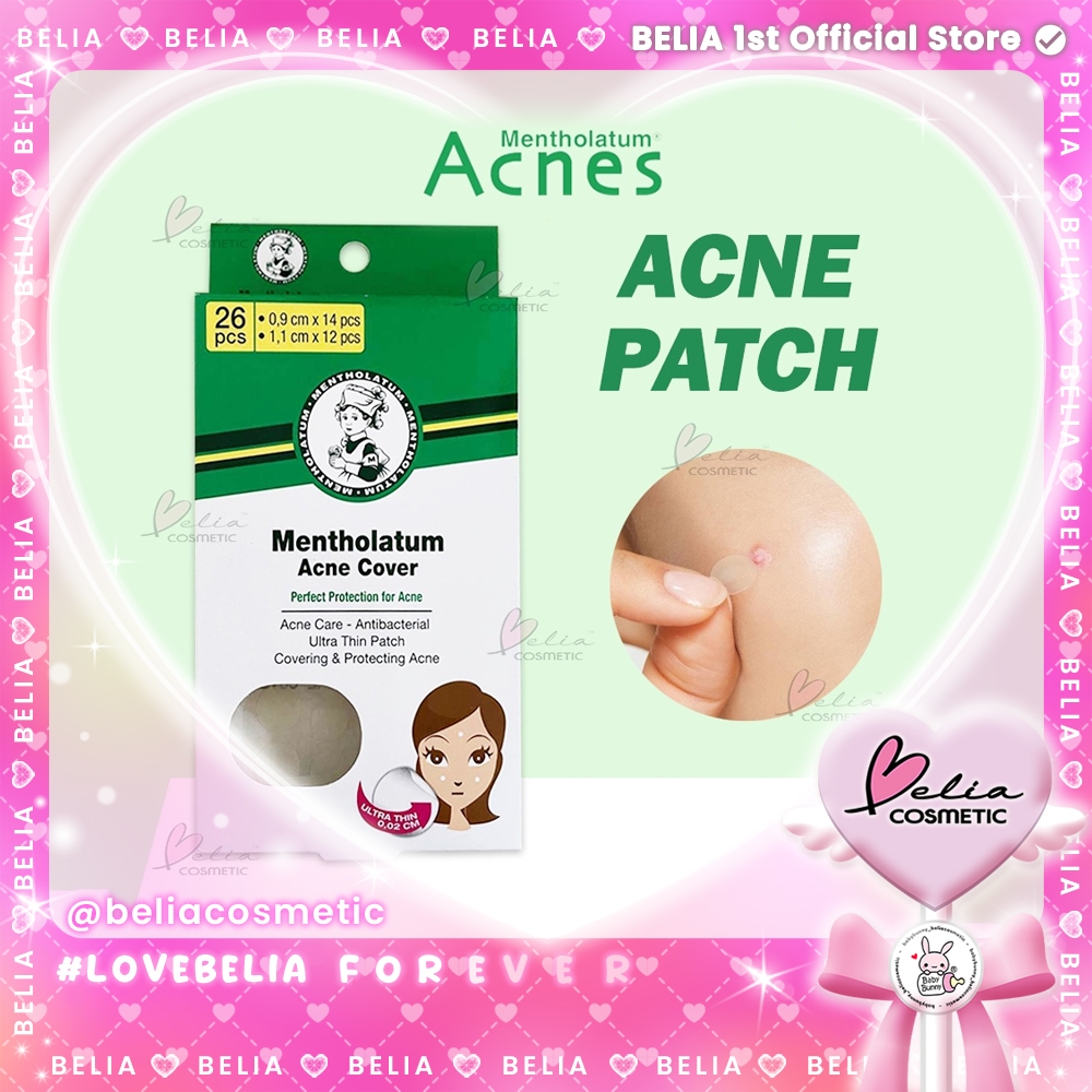 ❤ BELIA ❤ ACNES Mentholatum Acne Cover 26 pcs 0.9 cm | 1.1 cm | Acne Patch | Obat Jerawat | BPOM | R