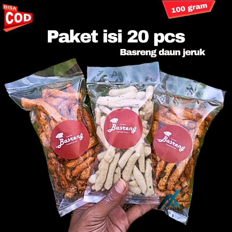 

PAKET HEMAT BASRENG PEDAS ISI 20 PCS GRATIS 1 PCS KEMASAN 100 GRAM BASRENG DAUN JERUK VIRAL BUMBU MELIMPAH