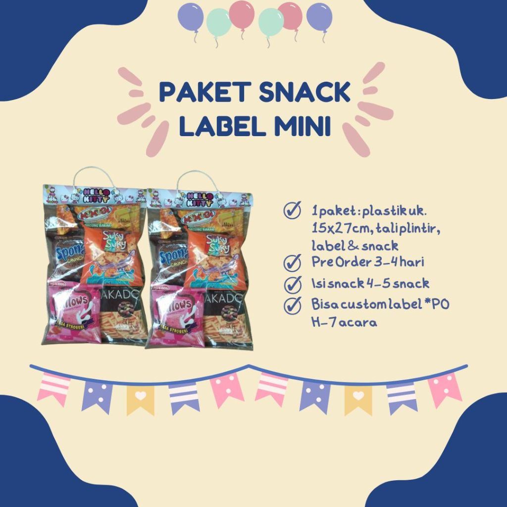 

SNACK ULTAH // SNACK LABEL ULTAH // HAMPERS SNACK // SOUVENIR SNACK ULANG TAHUN