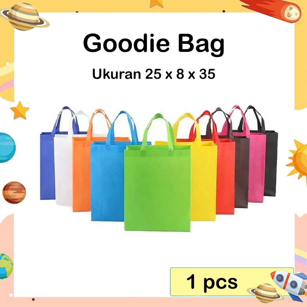 

Tas Belanja Spunbond Goodie Bag Tas Kain Ukuran 25x35x8