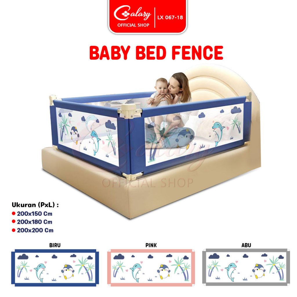 MARS Pagar Tempat Tidur Bayi Pembatas Kasur Bayi Bedrail Baby Safety Fence Box Guard Bedrail Balita