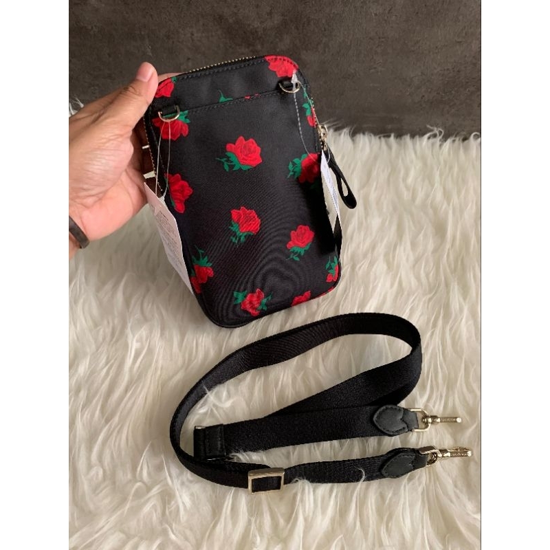 Kate Spade Chelsea Rose Toss Nylon Phone Bag