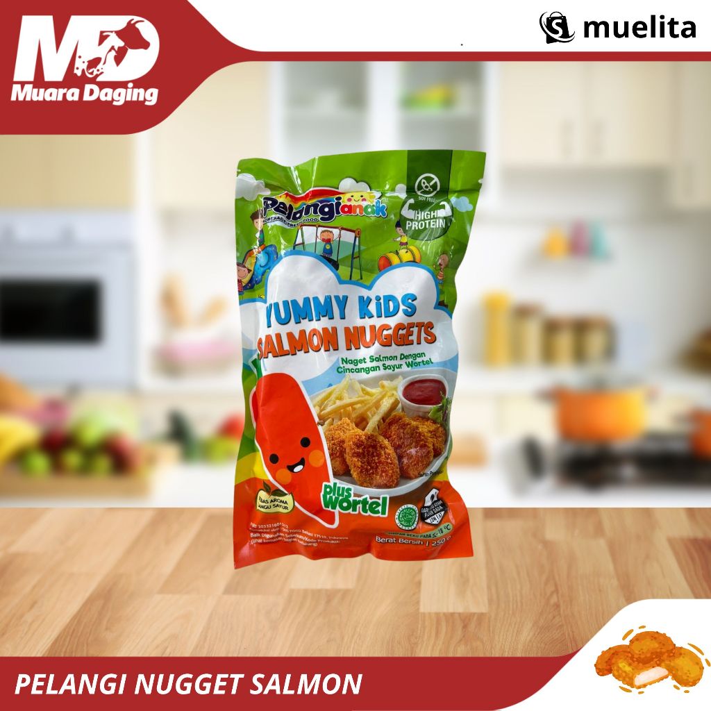 

PELANGI Nugget Ikan Salmon + Wortel 300gr - GLUTEN FREE & BATITA & BALITA APPROVED!!