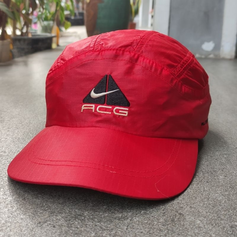Topi Vintage 90's Y2K Nike ACG Outdoor Nylon Hiking Running Hat Used Like New