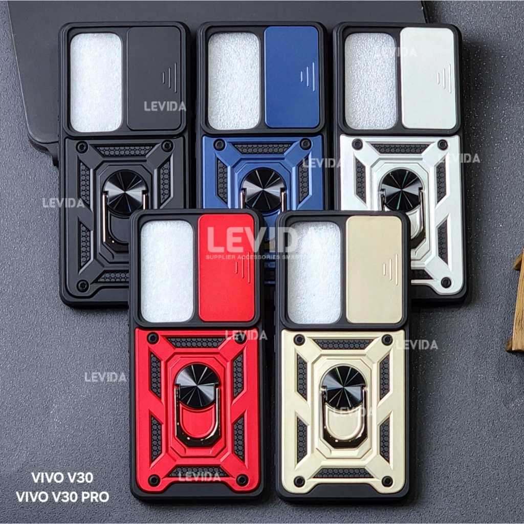 Vivo V30 Vivo V30 Pro Case Robot Slide Kamera Protect + Ringstand Vivo V30 Vivo V30 Pro