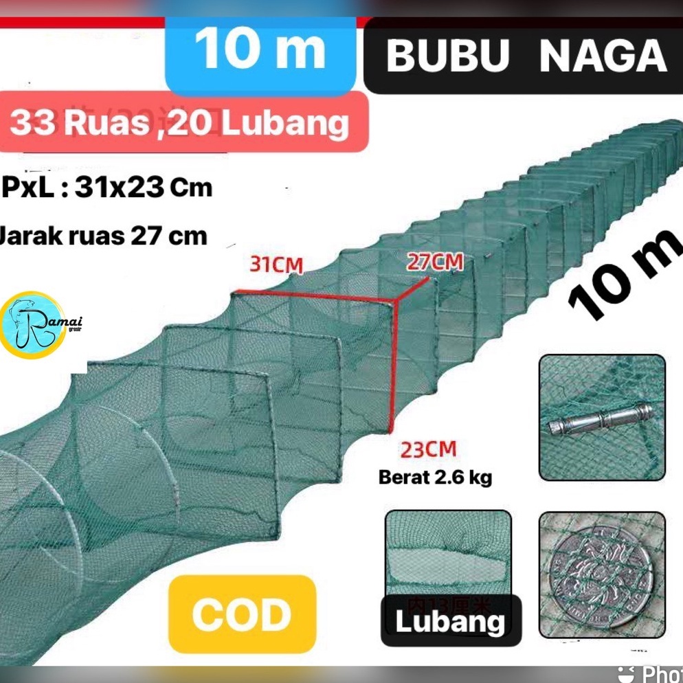 Banyak Dipakai JALA BUBU NAGA 1 M PERANGKAP IKAN UDANG LOBSTER PERSEGI BISA BAYAR DI TEMPAT