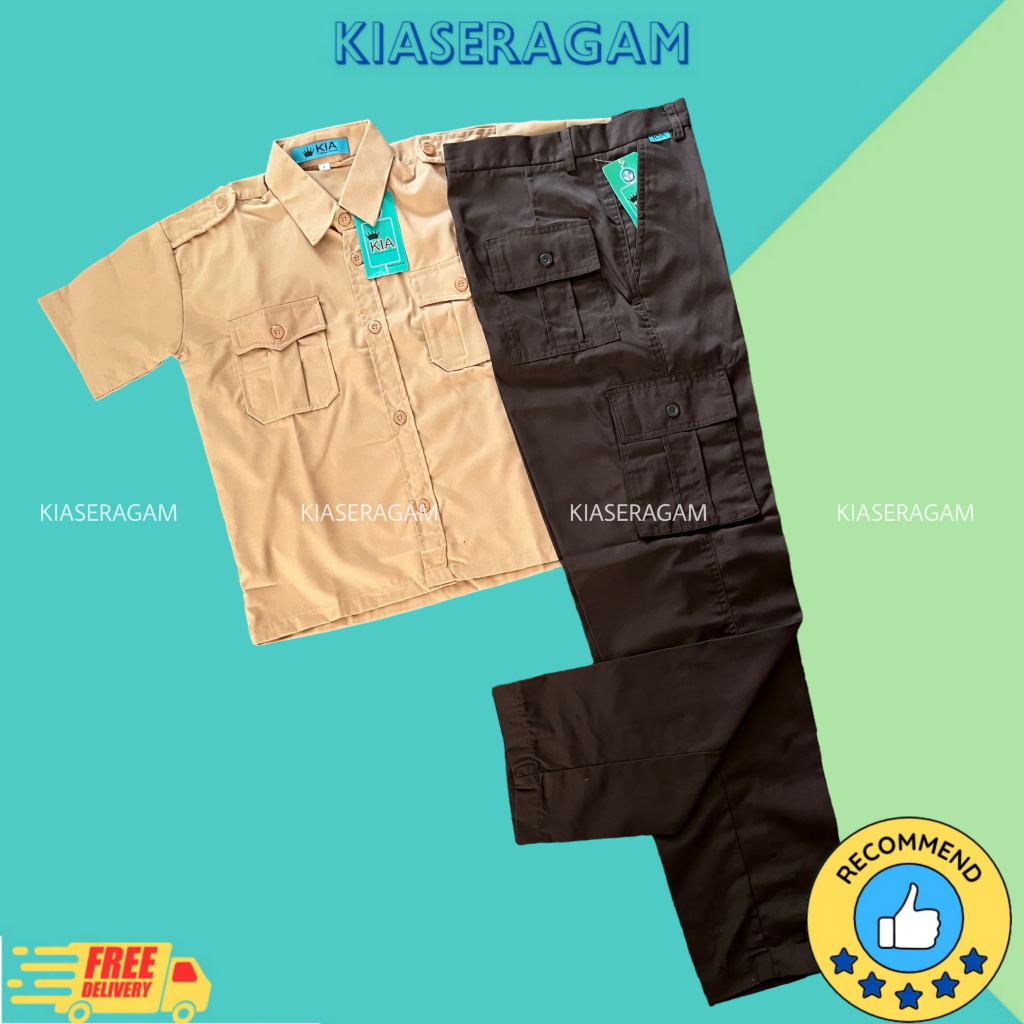 setelan pramuka penggalang SMP SMA putra celana PDL / celana kimpul