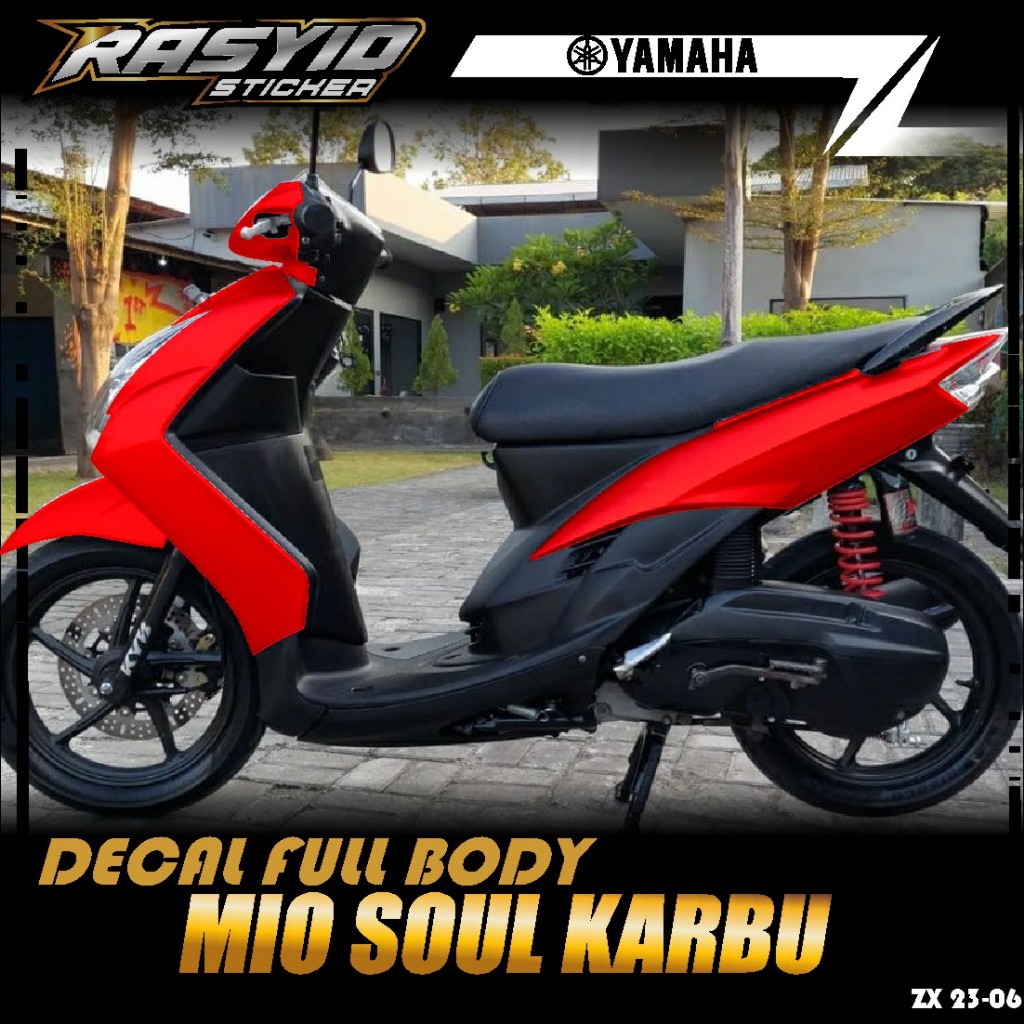 COD Sticker Decal Full Body Motor Yamaha Mio Soul Karbu Tahun 2007 2008 2009 2010 2011 2012 Sticker 