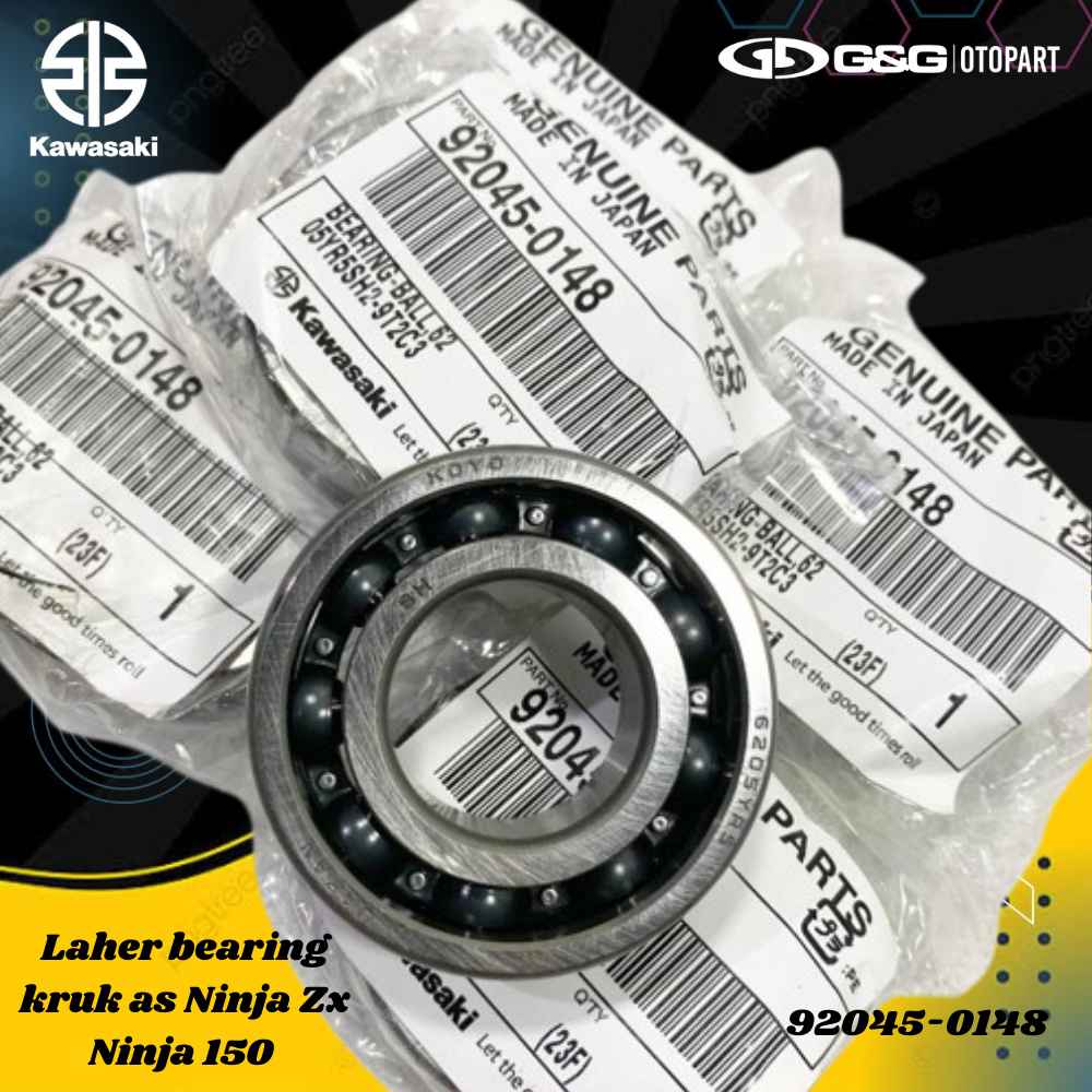 Laher bearing kruk as Ninja Zx Ninja 150 6205 HS 92045-0148 Original Kawasaki Japan