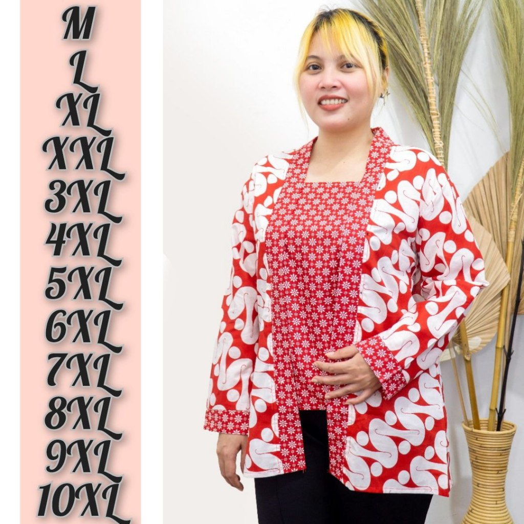 batik KUTU BARU / KEBAYA jumbo BIG SIZE JUMBO XXL XXXL 3L 4L 5L MURAH BATIK KEBAYA JUMBO ATASAN