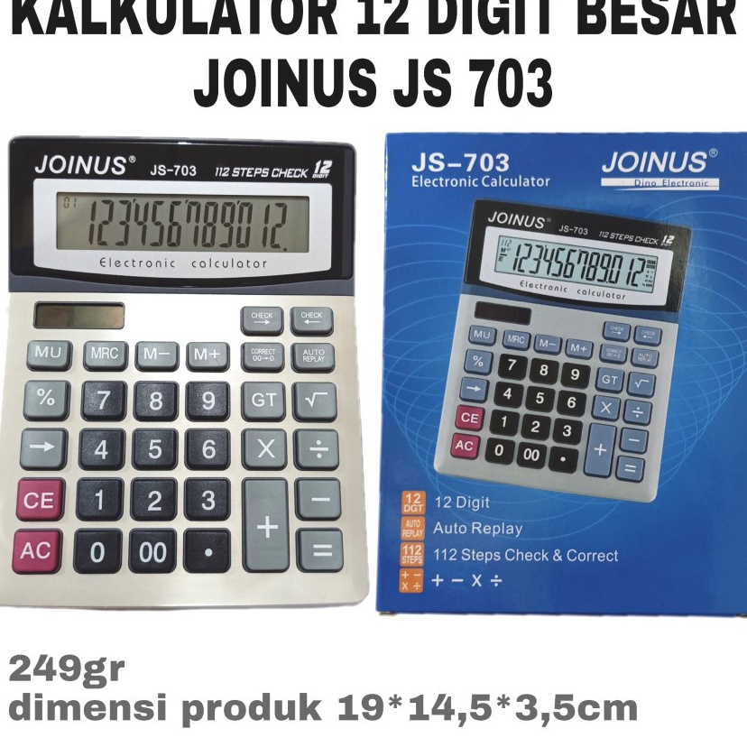 

Harga Murah KALKULATOR BESAR 12 DIGIT JOINUS JS 73 CALCULATOR DESKTOP DAGANG CHECK CORRECT AUTO REPLAY