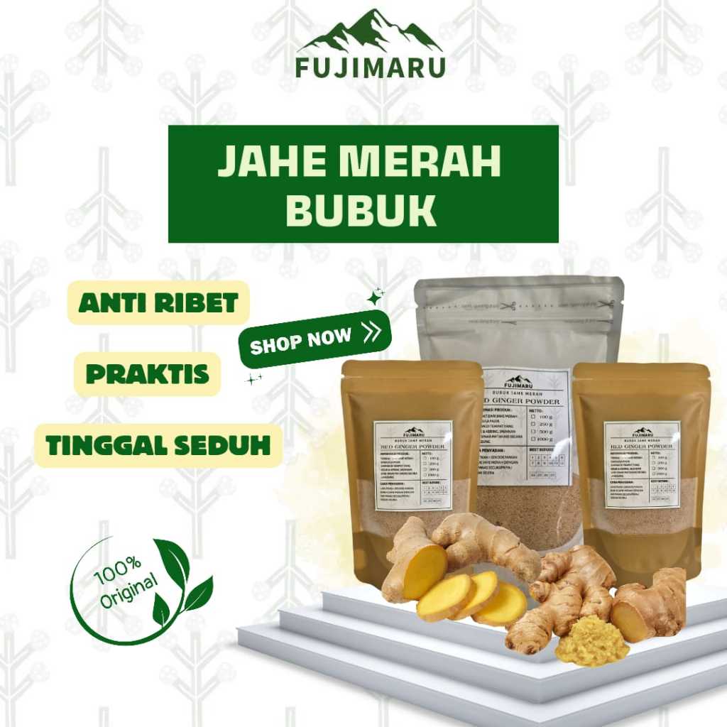 

Jahe Merah Bubuk Instan 100 gram Minuman Tradisional Sari Jahe Asli Instan Red Ginger Powder