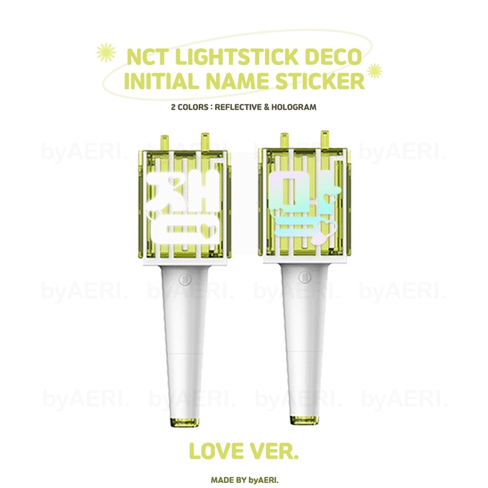 

Best Produk N C T LIGHTSTICK DECO STICKER LOVE ver REFLECTIVE HOLOGRAM INITIAL NAME sticker 127 dream neobong nama inisial reflektif