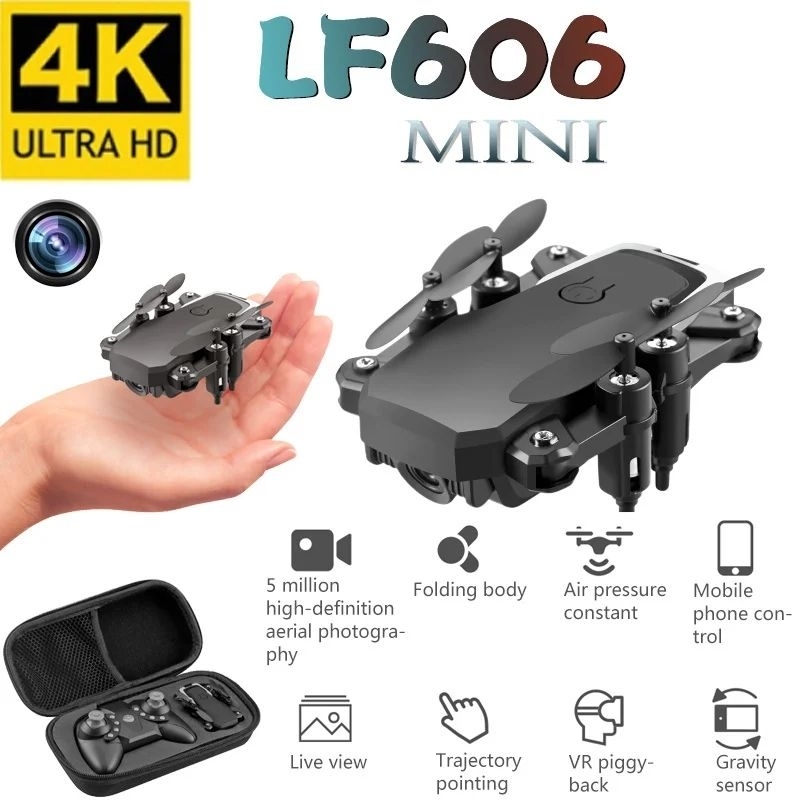 Drone Lipat LF606 Kamera 4K Mini Quadcopter (COD Ready)