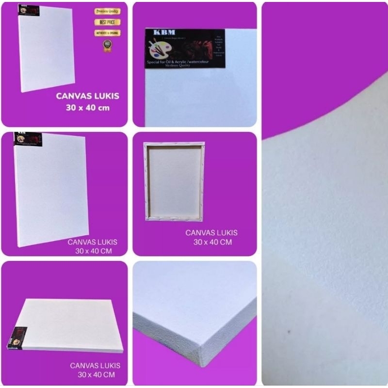 

KANVAS LUKIS 30X40 HALUS WHITE CANVAS
