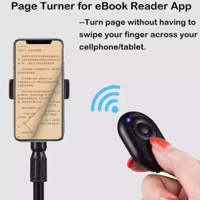 Remot wireless Scroll Hp Bluetooth Remot Kamera Selfi Multifungsi