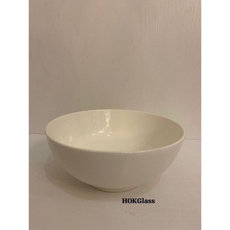 Mangkok Sayur Keramik Bulat Polos Lebar 20Cm| Mangkok Ramen Besar | Mangkok Porcelain Cantik