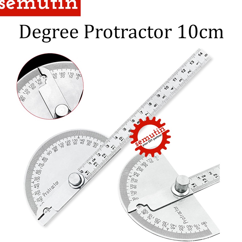 

Degree Protractor Stainless Busur Derajat Pengukur Sudut Penggaris
