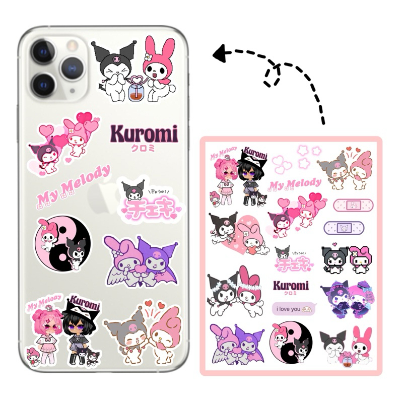 

Cute Sticker MY MELODY & KUROMI (Sudah Cutting) / Cute Sticker Set