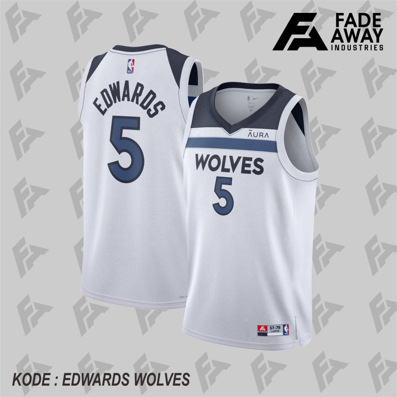 JERSEY BASKET NBA EDWARDS # 5 WOLVES