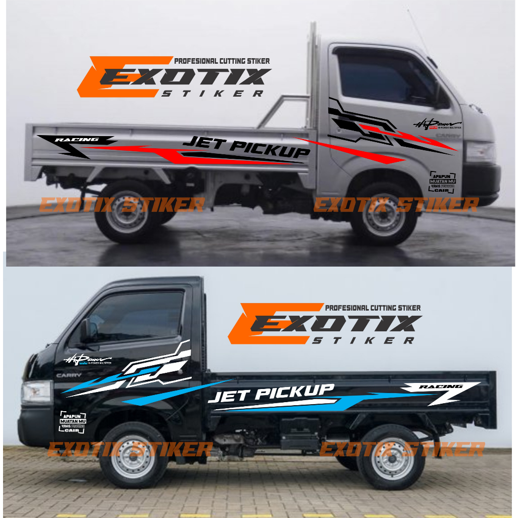 Stiker mobil pick up new carry cutting stiker striping variasi pick up new carry