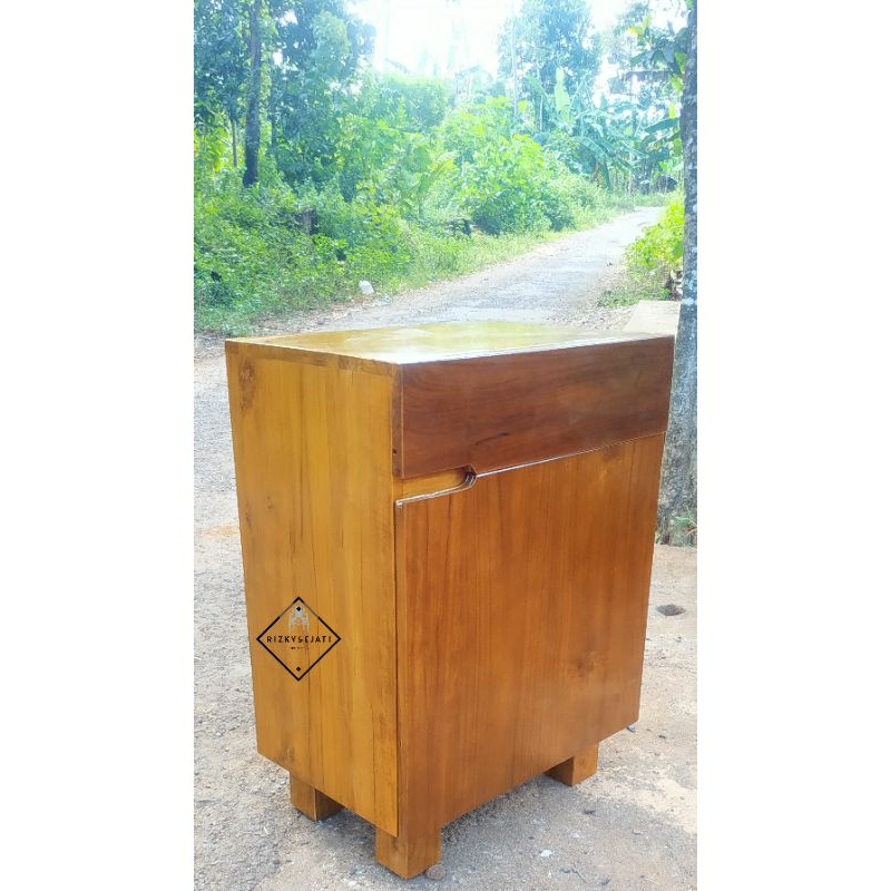 Nakas laci & pintu kayu jati grade A
