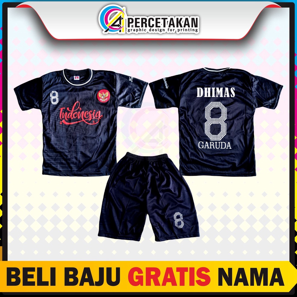 Terlaris Jersey Timnas Indonesia Terbaru Setelan Gratis Sablon Nama Baju Futsal Kaos Futsal Olahraga