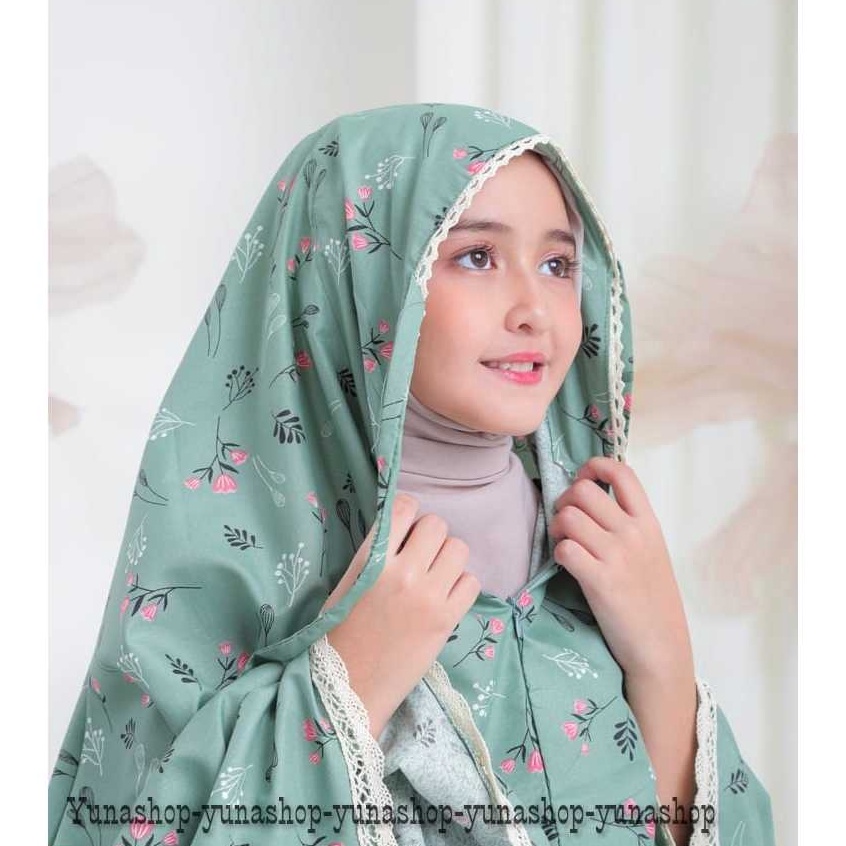 Banyak Diminati  mukena yuna Ready COD Mukena Tanggung Mukena Remaja 2in1 Katun MIkro Premium Mukena