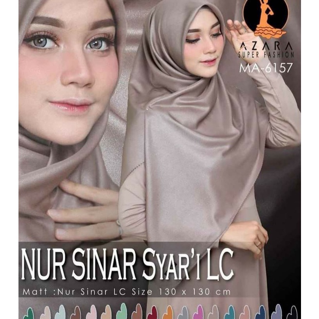 Terkini Bisa COD LUXURY NUR SINAR SYARI LC  Hijab SegiEmpat Glamour Syari  Jilbab Glitter Jumbo Syar