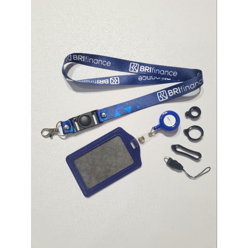 

Lanyard BRI finance/ finance cetak 2 sisi ukuran 2cm Lanyard Custom Satuan Murah