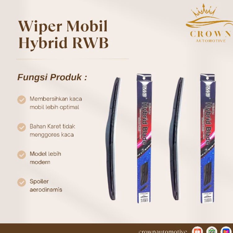 Wiper Mobil RWB Hybrid  Wiper Hybrid RWB  Wiper RWB Universal