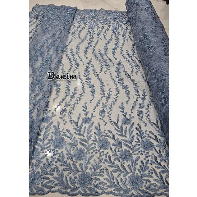 Terkini  Kain tile akar renda new  bahan tulle cocok untuk dress Tunik gaun pengantin seragaman dll 