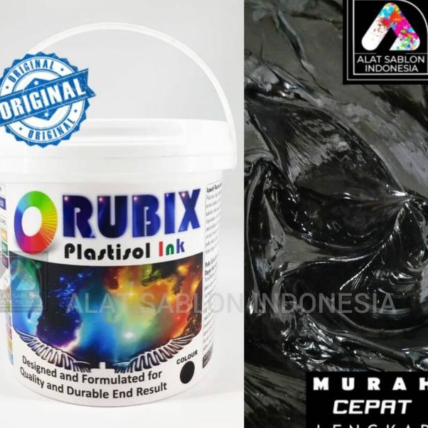 

Diskon Promo TINTA SABLON PLASTISOL RUBIX HITAM BLACK 1KG