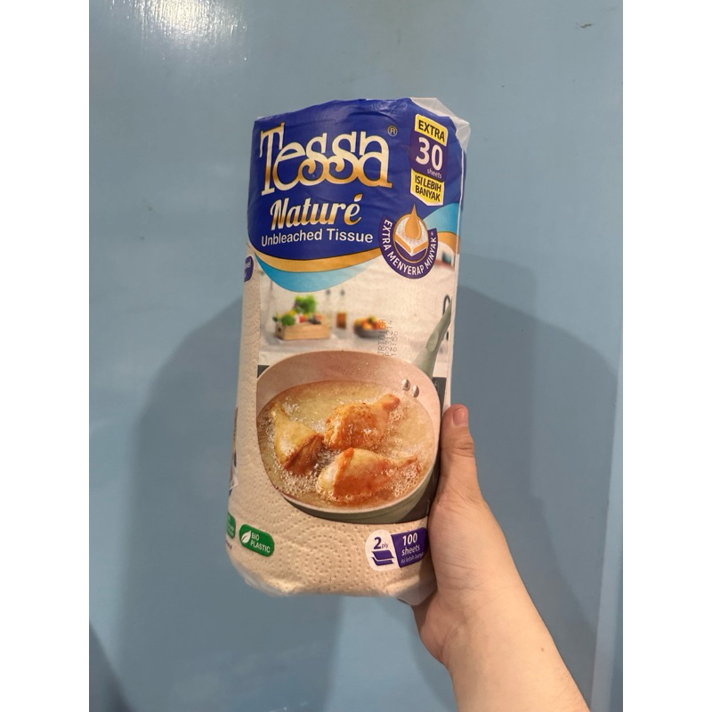 TISSUE TESSA MURAH 1 ROLL NATURE UNBLEACHED KITCHEN TOWEL COKLAT